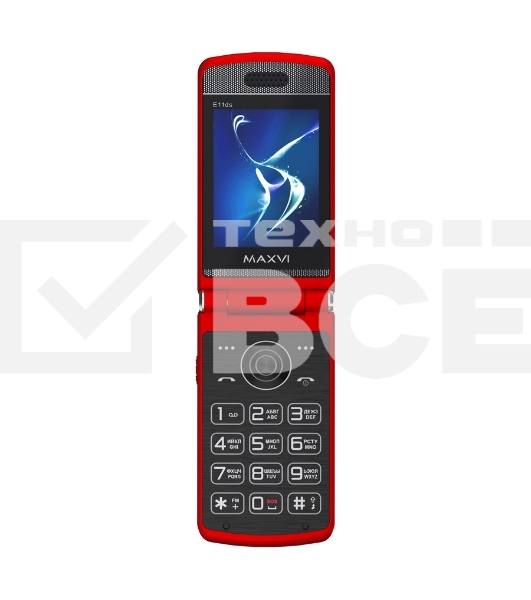 Мобильный телефон Maxvi E11ds красный/серебристый