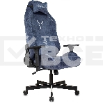 Кресло игровое Knight N1 Fabric синий Light-27 с подголов. крестовина металл, фото 1
