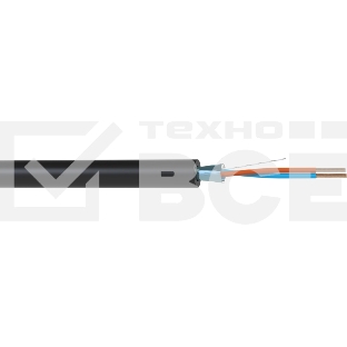Кабель балансный микрофонный 300 м, 24 AWG, 0.22 мм2, диаметр 3.8 мм, экран, медь 7 x 0.20 мм, черный, бухта