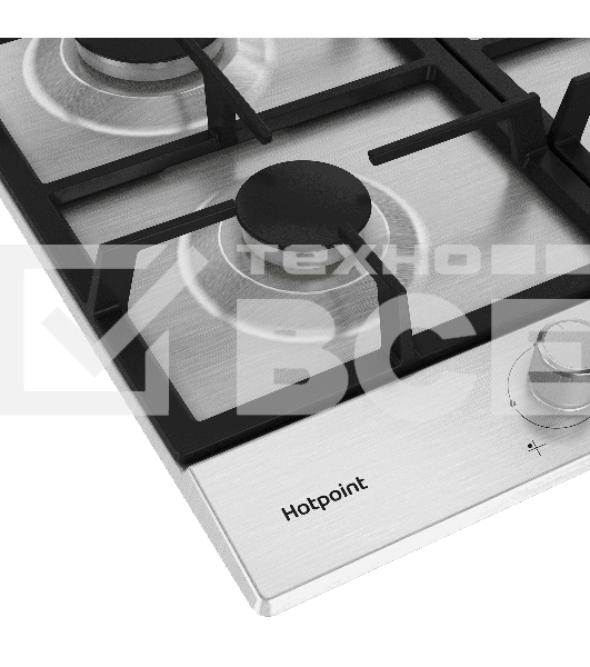 Газовая варочная поверхность Hotpoint HGMT 641 IX, нержавеющая сталь