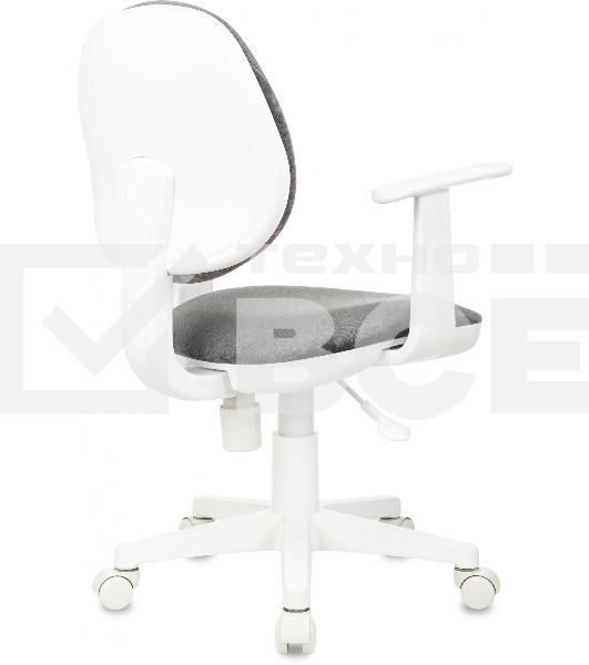 Кресло детское Бюрократ CH-W356AXSN серый Light-19 крестов. пластик, пластик белый