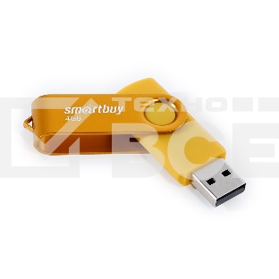 Флешка USB Smartbuy R/W Twist Yellow (SB004 Gb2TWY), 4 Gb, USB 2.0, R/W 10/7, желтый