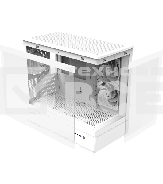 Компьютерный корпус ZALMAN P30 V2, MATX, белый, WINDOW, 2x3.5