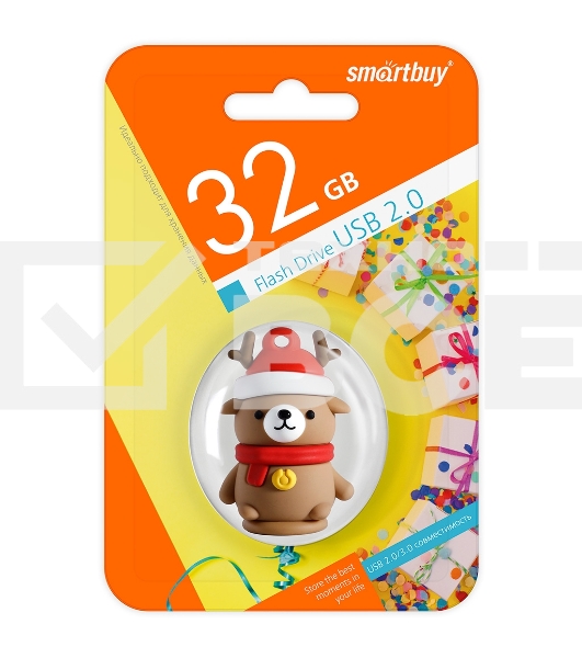 Флешка USB Smartbuy R/W (SB32GbCaribouW) UFD 2.0 032Gb,Wild series Мед