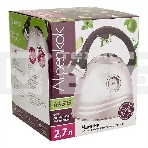 Чайник для плиты ALPENKOK AK-535 из нерж.стали с ОКНОМ 2,7л,со свистком, фото2