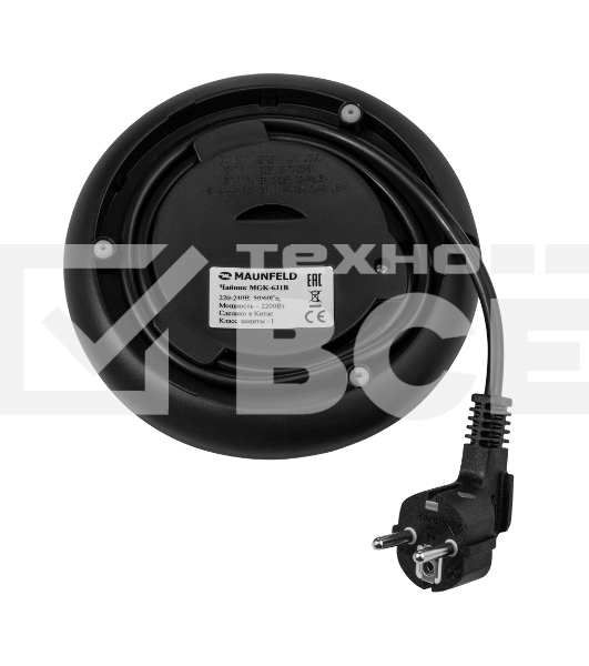 Чайник электрический Maunfeld MGK-631B 2200 Вт, 1,7 л, черный