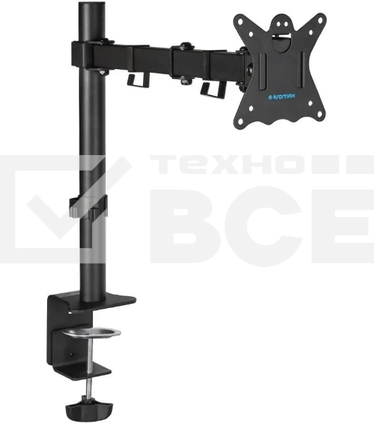 Кронштейн для монитора Kromax CASPER-507 черный 4 шт/уп. 10'-34', max 10 кг, 6 ст св., нак. ±80°, пов. 360°, max VESA 100x100 мм.