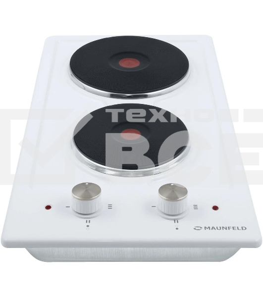 Электрическая варочная панель Maunfeld EEHE.32.4W, конфорок: 2 шт., эмаль, независимая, белый