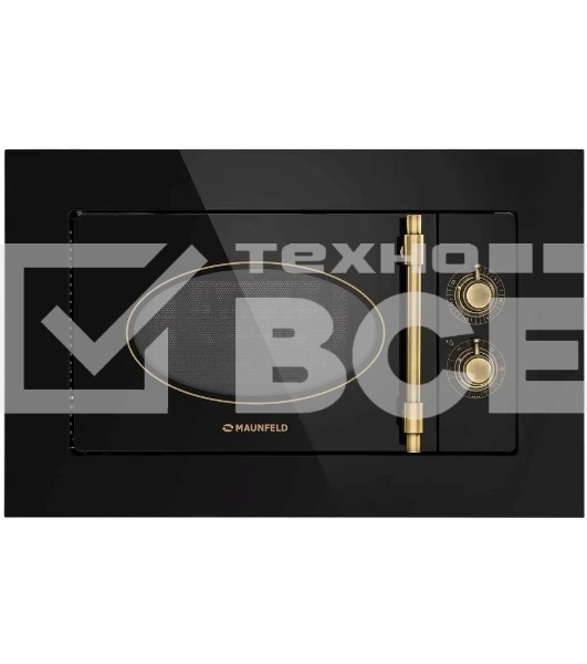 Микроволновая печь встраиваемая Maunfeld JBMO.20.5GRBG черный, 20 л, 700 Вт, переключатели - поворотный механизм