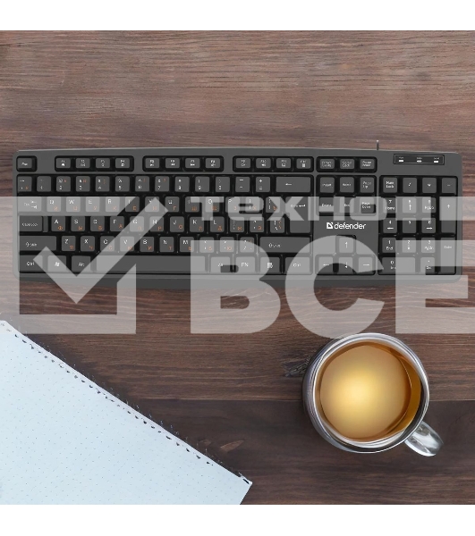 Клавиатура проводная Defender Concept HB-164, USB, черный