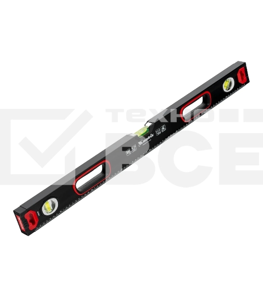 Уровень алюминиевый Matrix, усиленный, фрезерованный, 3 глазка, 2 комп. рукоятки, 800 мм