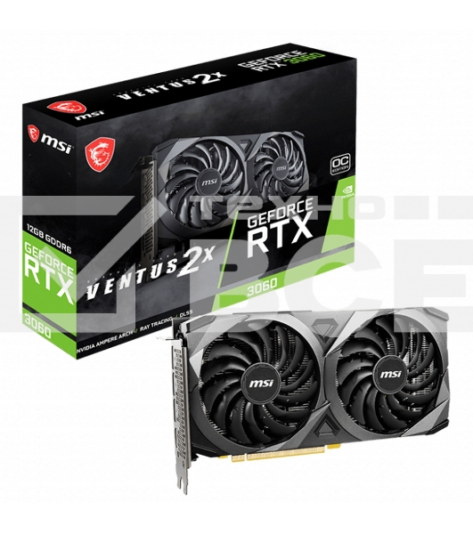 Видеокарта MSI RTX3060 VENTUS 2X 12G OC GDDR6 1680/15000 HDMIx1 DPx3 HDCP