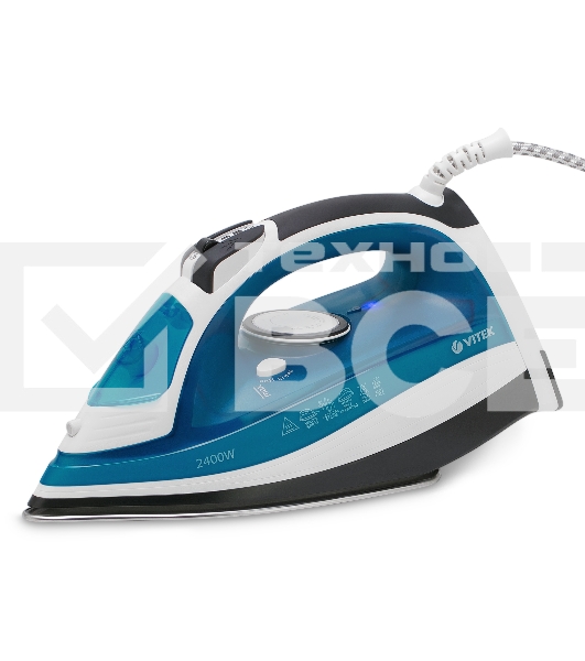 Утюг Vitek VT-1263 В Мощность 2400Вт. Материал подошвы нержавеющая сталь. Паровой удар 135 г/мин. Регулировка подачи пара. Постоянная подача пара. Функция разбрызгивания. Автоматическое отключение. Вертикальное отпаривание. Защита от накипи. Противокапель