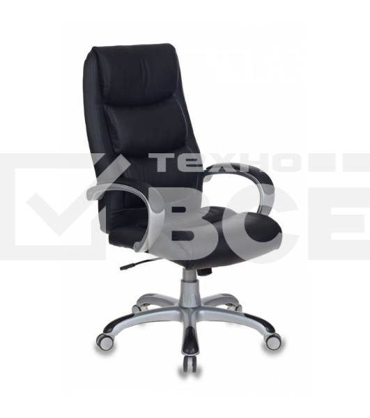 Кресло руководителя Бюрократ CH-S840N/BLACK черный, эко.кожа, крестов. пластик