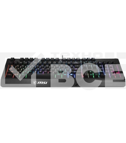 Клавиатура MSI VIGOR GK20 RU черный USB Multimedia for gamer LED (подставка для запястий)