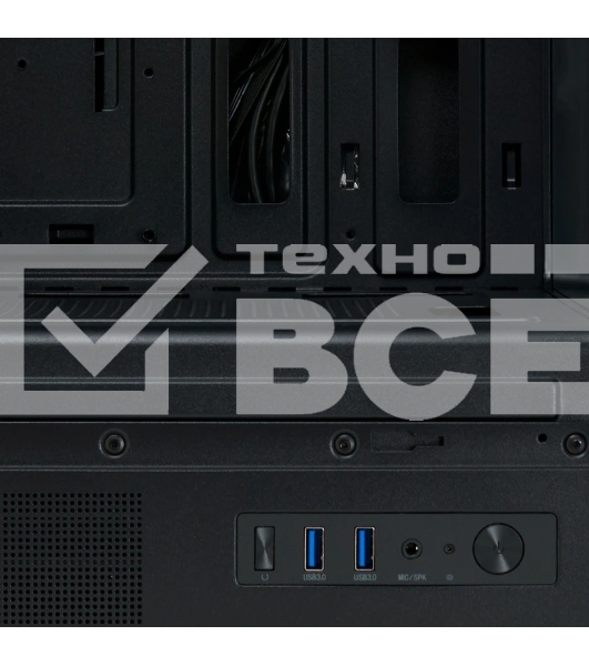 Компьютерный корпус HSPD F510, Panoramic Mid Tower, черный, TG, 0.5 SPCC, 3x120мм ARGb ATX, mATX, mITX 180/280/160мм 1x2.5', 1x3.5', 7xPCI 2xUSB-A 3.0 356x218x467мм