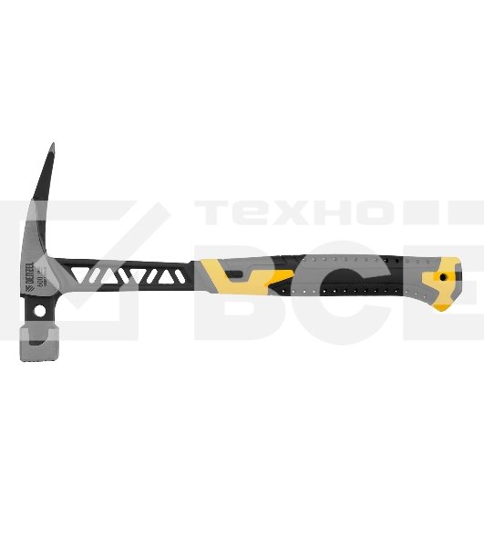 Молоток кровельщика Denzel 600 г, цельнокованый, боек с магнитом, двухкомп. обрезин. рук-ка