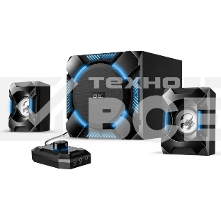 Акустическая система Genius SW-G2.1 1200, 100-240В,36Вт (Сабвуфер: 24Вт, Сателлиты: 6Втx2), мощные басы, синяя подстветка, блок управления, разъем