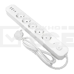 Удлинитель EKF UBA-LUX-503-TC 5х3 м IP20 2USB 2.4А+2type-C LUX 1.5 кв.мм, фото 1