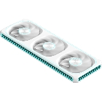 Вентилятор для корпуса Formula V Line AIR FUSION 3 WH REVERSE, 360x120x28мм, ARBG 3pin + PWM 4pin, 500-1800 RPM, 37.83 DBA MAX, HYDRO BEARING, фото 1