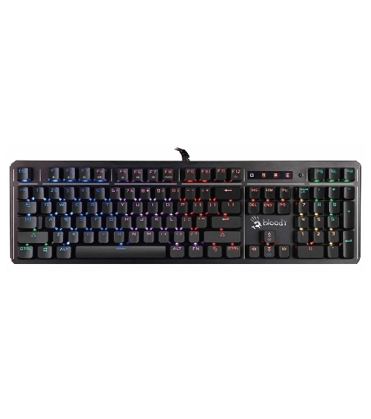 Клавиатура проводная A4 B975 механическая черный USB Gamer LED (подставка для запястий)