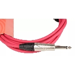 Кабель гитарный FORCE FGC-09/3 RD1/4' TS Jack - 1/4' TS Jack, высококачественный, малошумящий с проводниками из безкислородной меди OFC, диаметр 6 мм, профессиональные металлические разъемы, длина 3 м, цвет красный, фото2