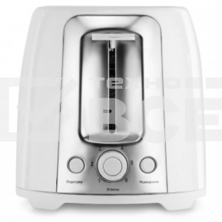 Тостер Vitek VT-1582 W белый  (белый, 750 Вт, 2 отделения, механическое управление)