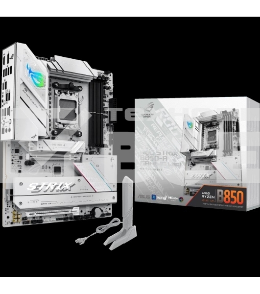 Материнская плата ASUS ROG STRIX B850-A GAMING WIFI, AM5, AMD B850, 4xDDR5, 2xSATA, 4xM.2, 1xPCIe 5.0 x16, 1xPCIe 4.0 x16, 1xPCIe x4, 1xDP, 1xHDMI, 1x2.5Gb LAN, 1xUSB-C 20Gbps, 1xUSB-C 10Gbps, 2xUSB-A 10Gbps, 4xUSB 5Gbps, 2xUSB-A 2.0, 3x3.5 мм, 7.1, ATX