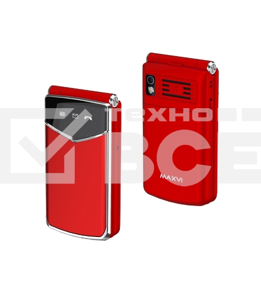 Мобильный телефон Maxvi E11ds красный/серебристый