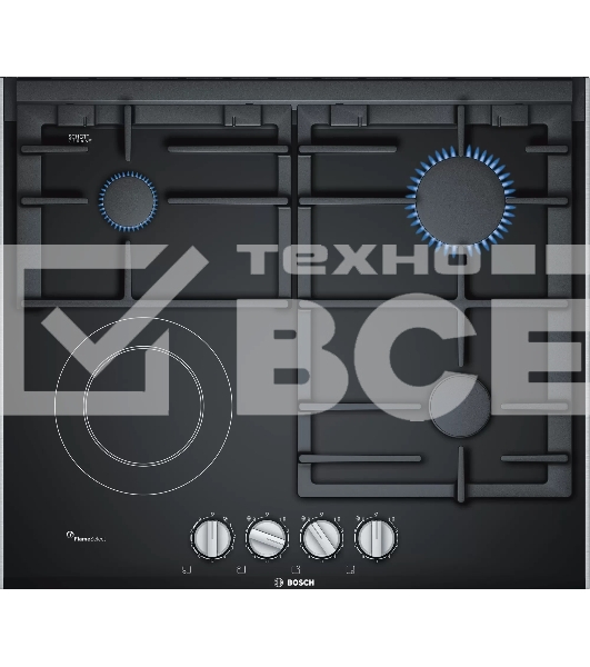 Газовая варочная панель Bosch PRY6A6B70Q черный