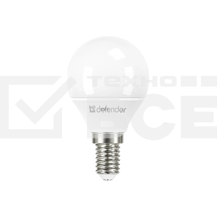 Лампочка светодиодная Defender P45-8W-865-E14 шар, 6500 К, холодный дневной, 1 шт.