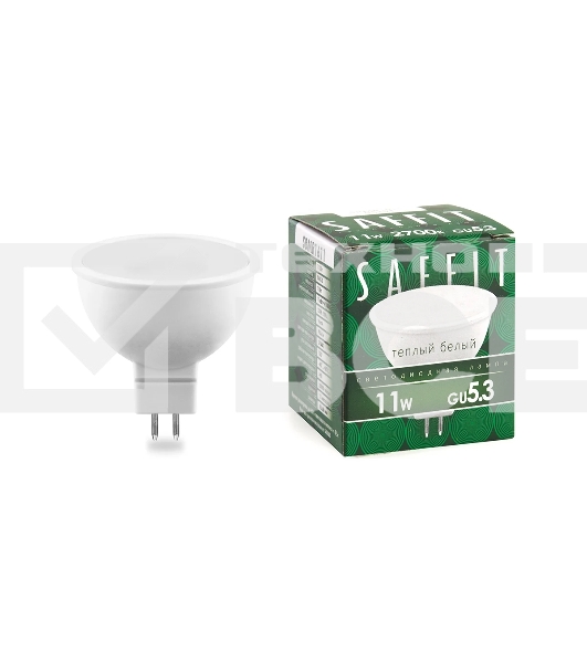 Лампа светодиодная SAFFIT SBMR1611 (55151) 11 вт 230в GU5.3 теплый