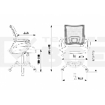 Кресло компьютерное Бюрократ CH-695N/SL/DG/TW-11 темно-серый TW-04 сиденье черный TW-11, крестовина хром, фото17