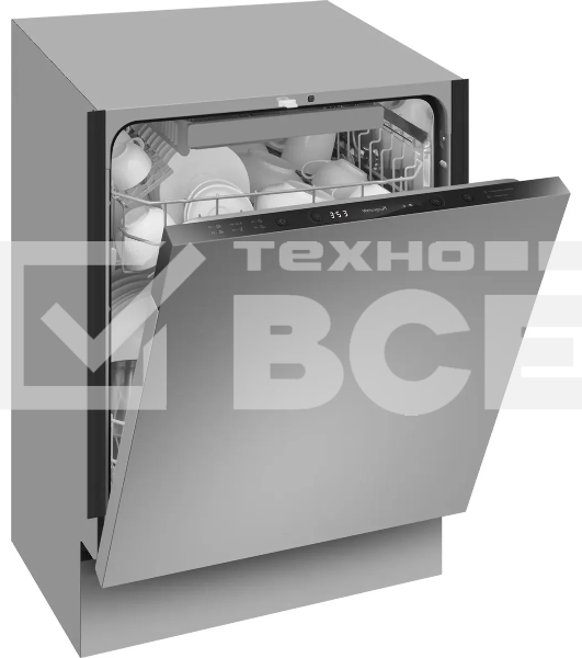 Встраиваемая посудомоечная машина Weissgauff BDW 6036 D Infolight, белый, 59.8 см, 14 компл., 49 дБ, класс A++