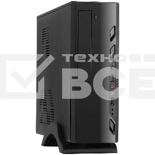 Компьютерный корпус MiniITX ExeGate MI-208 Black, miniITX/mATX, <M400, 80мм>, 2хUSB, Audio