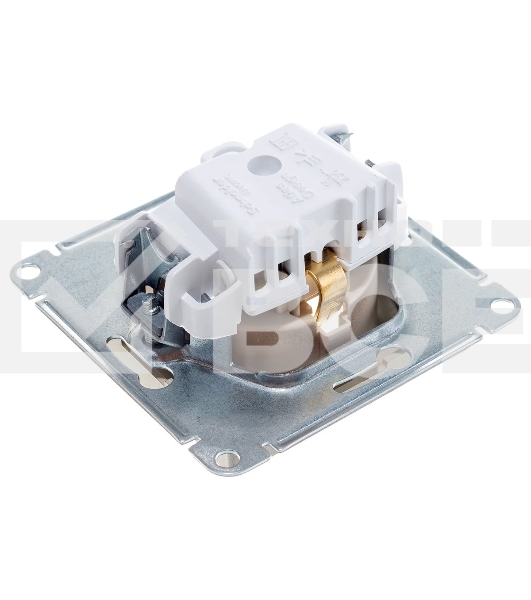 Механизм розетки 1-м СП AtlasDesign с заземл. защ. шторки 16А шампань SchE ATN000545