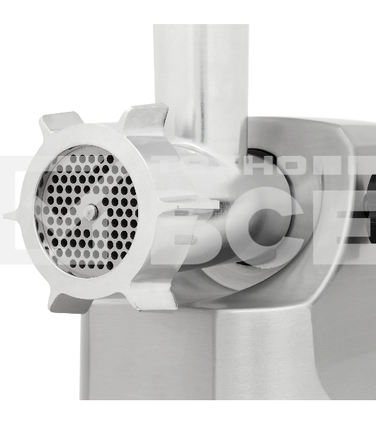 Мясорубка электрическая Krona Wolf Metall серый, 1800 Вт, 2.8 кг/мин, реверс, металлический лоток, насадки - 5