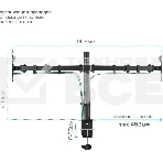 Кронштейн для монитора Kromax CASPER-508 черный 4 шт/уп. 10'-32', max 2x10 кг, 6 ст св., нак. ±80°, пов. 360°, max VESA 100x100 мм., фото2