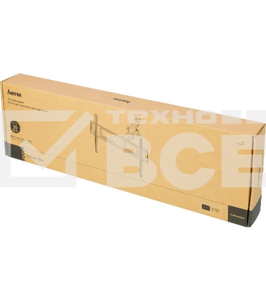 Кронштейн для телевизора Hama R1 118157 черный, 37'-75' макс. 30 кг, настенный, поворотно-выдвижной и наклонный