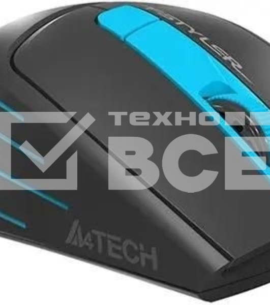Мышь беспроводная A4Tech Fstyler FG30 серый/синий, 2000 dpi, радиоканал, USB, кнопки - 5