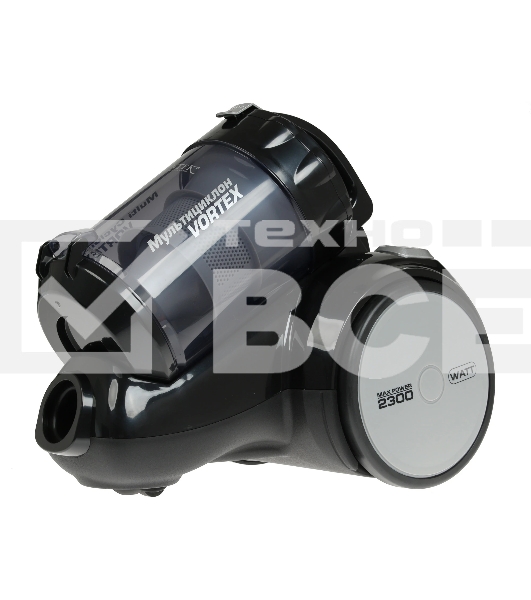 Пылесос Centek CT-2524 черный/серый, 420/2300 Вт, уборка сухая, пылесборник контейнер 2 л