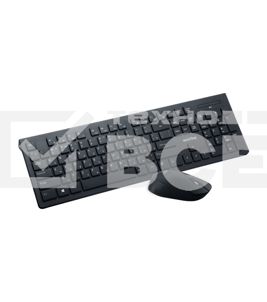 Комплект клавиатура+мышь Smartbuy 206368AG беспроводной, USB, 1600 DPI, чёрный