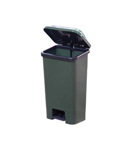 Мусорный контейнер полимерный ТАРА.РУ МКТ 60 зеленый 60л., в комплекте, с педалью, с пакетодерж. 36518