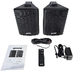 Акустическая система Gemini GHSI-W525BT-PR-BLK Активная + пассивная АС, 5.25' НЧ + 0.75' ВЧ, мощность RMS/Peak 60/150 Вт, АЧХ 45-20000 Гц, динамики: 5' НЧ, 1' ВЧ, IP44, BT, 3,5 мм AUX вход, 3,5 мм AUX выход, настенные крепления, пульт ДУ, цвет черный, фото8