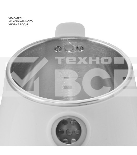 Чайник электрический Galaxy Line GL 0331, белый, пластик, 2200 Вт, 1,8 л