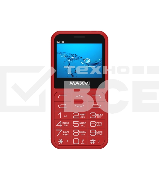 Мобильный телефон Maxvi B231ds красный