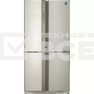 Холодильник Sharp SJ-EX93PBE бежевый трёхкамерный 345/211 л морозилка снизу Side by Side