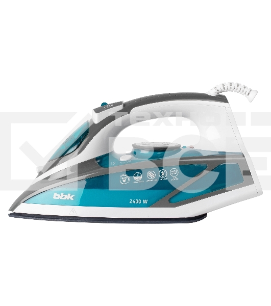 Утюг BBK ISE-2402 синий, 2400 Вт, 40 г/мин, 140 г/мин, 450 мл