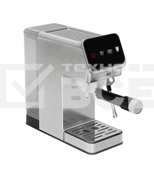 Кофеварка рожковая BQ CM7003 серебристый, исп. кофе - молотый, 1,2 л, 1350 Вт, 20 бар