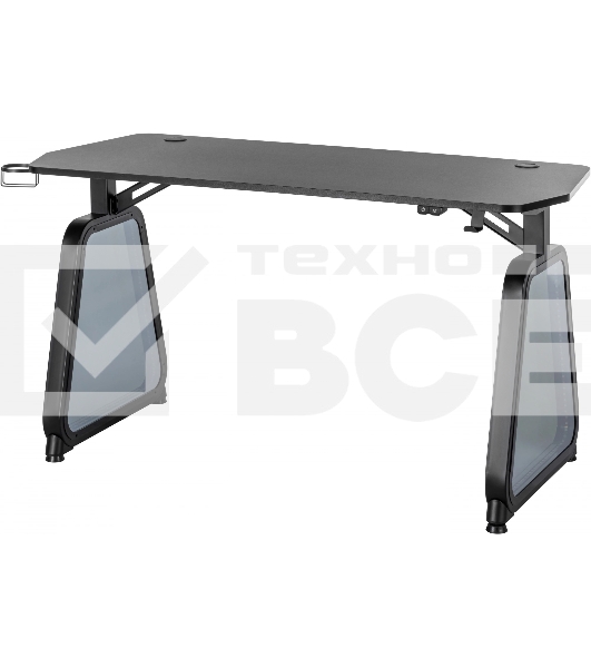 Стол игровой Cactus CS-GMD-BK-RGB столешница МДФ, черный каркас черный 136x60x75см